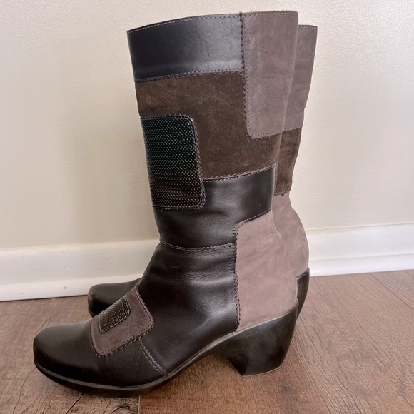 Naot Paradise Brown Suede & Leather Mid-Calf Boot, Size 8 US // 39 EU - Picture 14 of 16